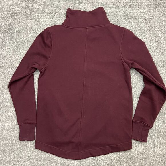 Athleta Sweatshirt Womens XS Spiced Cabernet Cozy Karma Twist Neck Gym Pullover - Picture 2 of 9